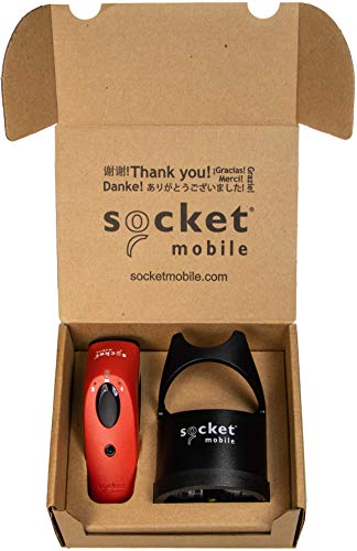 SOCKET Scan S700, 1D Barcode Scanner, Red & Charging Dock (CX3461-1929)