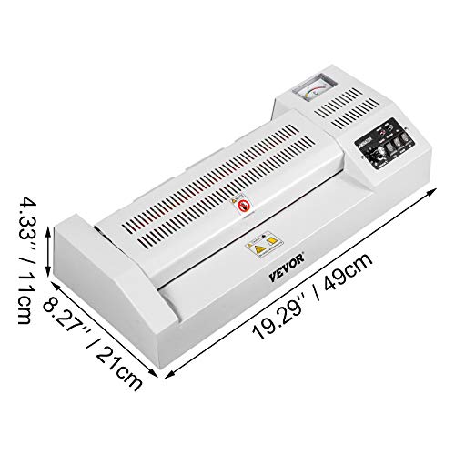 VEVOR Lamination Machine 12.6" Thermal Laminator Machine 4 Rollers System Portable Laminating Machine for Home School or Small Office Suitable for Use with Photos, Handouts or Other Laminating Needs