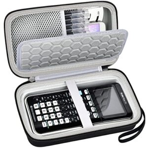case for texas instruments ti-84 plus ce / for ti-nspire cx ii cas color graphing calculator, travel large capacity for pens, cables and accessories -black (box only)