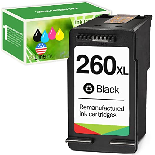 Limeink Remanufactured Ink Cartridge Replacement for Canon 260 Black Ink Cartridge 260XL for Canon TS6420 Ink Cartridge for Canon TS6400 Ink Cartridge PG-260 Pixma TS5320 TS5300