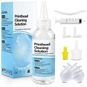 atoner printhead cleaning kit printer cleaning kit work for canon pixma/brother/ep/hp 8600 8610 8620 wf-3640 7710 7620, printer cleaning solution, printer nozzle cleaner, inkjet printer cleaner 100ml