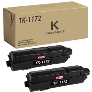 aprone tk-1172 tk1172 (1t02s50us0) compatible toner cartridge replacement for kyocera tk-1172 for use in kyocera m2040dn, m2540d, m2540dw, m2640idw printers (7200 pages, 2-pack)