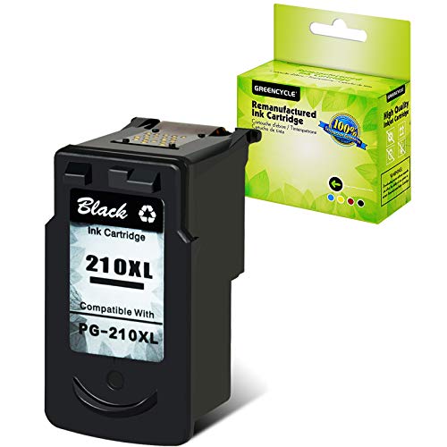 greencycle Remanufactured Ink Cartridge Compatible for Canon PG-210XL 210XL Used in PIXMA MP495 IP2702 MP230 MP240 MP250 MP280 MP480 MP490 MP499 MX330 MX340 MX350 MX410 MX420 Printer(1 Pack, Black)