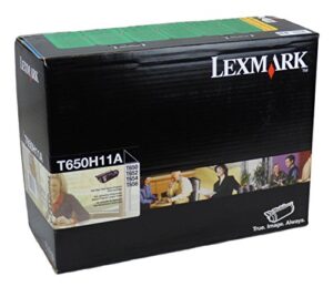 original lexmark t650h11a 25000 yield black toner cartridge – retail