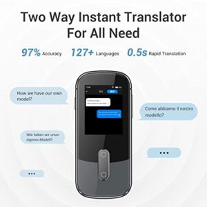 Wooask Language Tranlator Device Real-time Two Way Vocie Translation in 138 Languages for Learning Travel Business