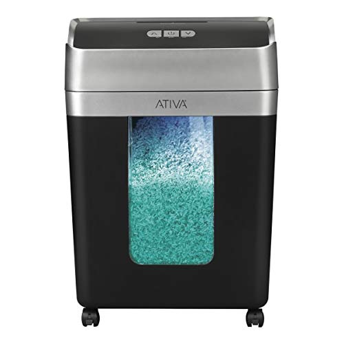 Ativa™ - Shredder - 14-Sheet Super Micro-Cut Shredder - 0.07" x 0.39" - Black/silver