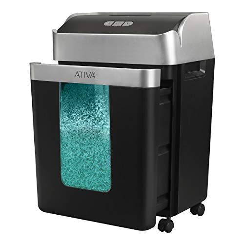 Ativa™ - Shredder - 14-Sheet Super Micro-Cut Shredder - 0.07" x 0.39" - Black/silver