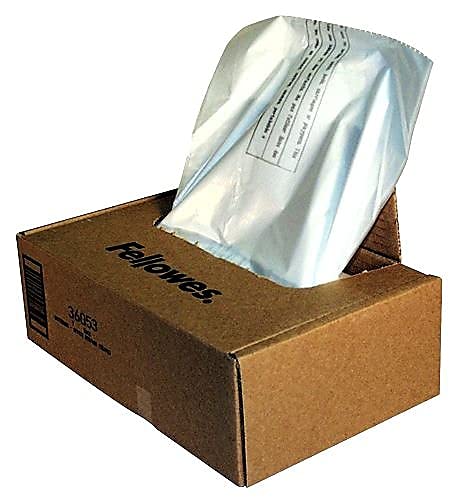 Fellowes 36053 Shredder Bags, 9 Gal, F/99Ci,90S, 15-Inch X14-Inch X30-Inch , 100/Ct,Cl