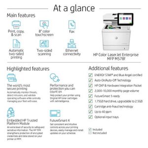 HP Color LaserJet Enterprise Multifunction M578f Duplex Printer with Stapler (7ZU86A)