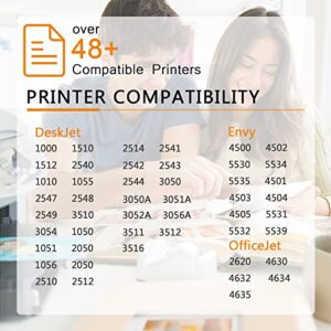 Inktopia Remanufactured Ink Cartridges Replacement for HP 61XL 61 XL High Yield for HP Envy 4500 5530 5534 5535 Deskjet 2540 1000 1010 1512 1510 3050 Officejet 4630 2620 4635 Printer (1 Black)