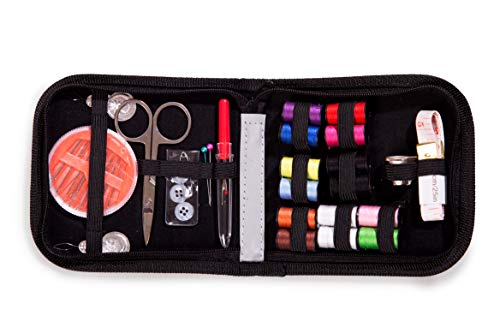 Embroidex Sewing Kit for Home, Travel & Emergencies - Filled with Quality Notions Scissor & Thread - Great Gift