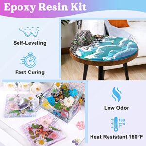 LET'S RESIN Crystal Clear Epoxy Resin, 64oz Bubbles Free Epoxy Resin, Table Top & Bar Top Casting Resin, Clear Epoxy Resin for Art Crafts, Jewelry Making