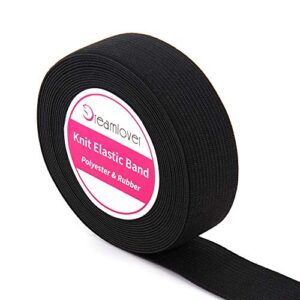 dreamlover elastic band for wig, wig band for laying edges, lace melting band, black elastic band for sewing, 1 inch x 6 yard