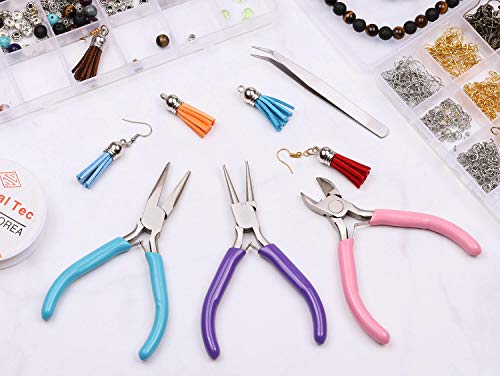 Jewelry Pliers, Shynek 3pcs Jewelry Making Pliers Tools with Needle Nose Pliers/Chain Nose Pliers, Round Nose Pliers and Wire Cutter for Jewelry Repair, Wire Wrapping, Crafts, Jewelry Making Supplies