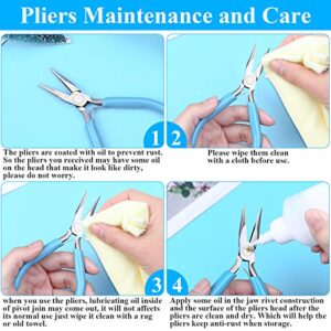 Jewelry Pliers, Shynek 3pcs Jewelry Making Pliers Tools with Needle Nose Pliers/Chain Nose Pliers, Round Nose Pliers and Wire Cutter for Jewelry Repair, Wire Wrapping, Crafts, Jewelry Making Supplies