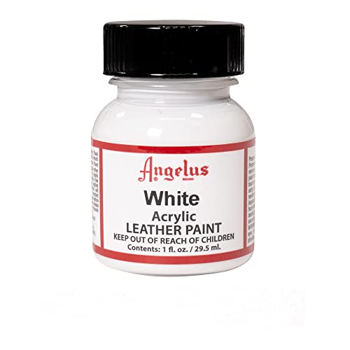 Angelus Acrylic Leather Paint, White, 1 oz