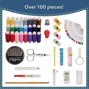 ﻿﻿ARTIKA Sewing Kit for Adults and Kids - Small Beginner Set w/ Multicolor Thread, Needles, Scissors, Thimble & Clips - Emergency Repair and Travel Kits - Sewing Accessories and Supplies