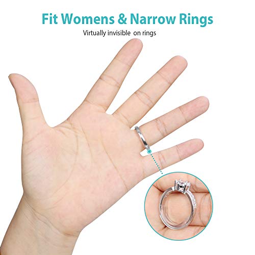 Invisible Ring Size Adjuster for Loose Rings Ring Adjuster Sizer Fit Thin Rings with Jewelry Polishing Cloth