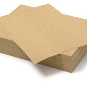 Chipboard Sheets 8.5" x 11" - 100 Sheets of 22 Point Chip Board for Crafts - This Kraft Board is a Great Alternative to MDF Board and Cardboard Sheets