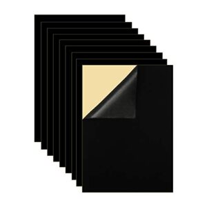 mesheshe 10pcs self adhesive felt fabric, soft velvet drawer liner, diy velvet fabric for art & crafts, jewelry box felt liner, a4 size (8.3″ x 11.8″, black)