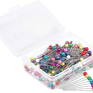 Sewing Pins, 600 PCS Straight Pins 1.6 in Pearlized Ball Head Pins, Sewing Pins for Fabric DIY Sewing Pins Crafts