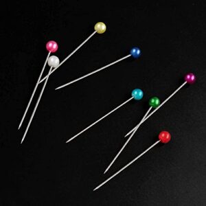 Sewing Pins, 600 PCS Straight Pins 1.6 in Pearlized Ball Head Pins, Sewing Pins for Fabric DIY Sewing Pins Crafts