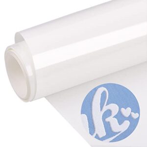 WRAPXPERT Puff Vinyl Heat Transfer White 3D Puffy HTV Iron on Vinyl for Tshirts,Easy Cut/Weed Foaming HTV for Heat Press,Clothing,10"x5ft