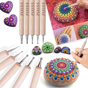 E6000 1-Ounce Tube with Precision Tips Industrial Strength Adhesive for Crafting and Pixiss Wooden Art Dotting Stylus Pens 5 pcs Set - Rhinestone Applicator Kit