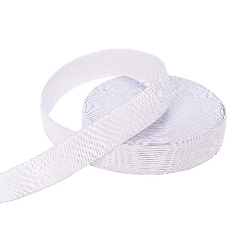 Airisoer Elastic Bands for Sewing 1 Inch 32 Yards White Knit Elastic Spool High Elasticity