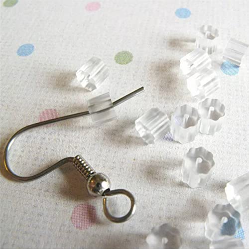 Silicone Earring Backs, 200PCS Soft Earring Stoppers, Clear Earring Backing Replacement for Stud Post Fishhook Earrings, Hypoallergenic