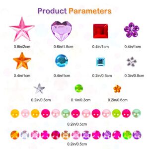 880pcs Gem Stickers Rhinestones for Crafts - Self Adhesive Jewels Stickers, Acrylic Gems DIY Craft Decorative Diamond Stickers, Small Stickers for Kids