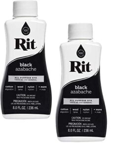 rit all-purpose liquid dye, 8 ounce, black – 2 pack