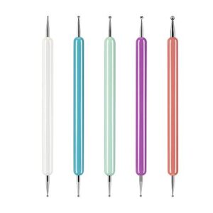 5 pcs pattern tracing stylus, ball embossing stylus for transfer paper, tracing tools for drawing, embossing tools for paper, art dotting tools for nail art, ball tip clay tools sculpting stylus