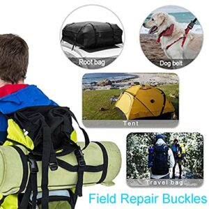 6 Pack 1" Buckle Quick Side Release Buckles Dual Adjustable No Sewing Clips Snaps Heavy Duty Plastic Replacement for Nylon Webbing Straps Backpack Fanny Pack Belt Dog Collars