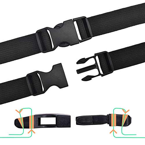 6 Pack 1" Buckle Quick Side Release Buckles Dual Adjustable No Sewing Clips Snaps Heavy Duty Plastic Replacement for Nylon Webbing Straps Backpack Fanny Pack Belt Dog Collars