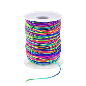 1mm stretchy bracelet string, sturdy rainbow elastic string elastic cord for jewelry making, necklaces, beading and crafts