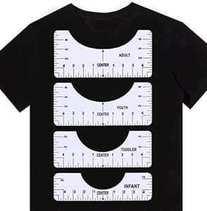 t shirt alignment tool , acrylic t-shirt ruler guide to center designs for vinyl and htv alignment tool (style b- 4pcs)