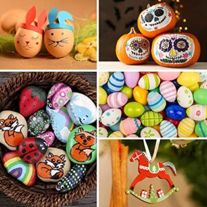 Acrylic Paint Pens Paint Markers Set of 18: Fine Point Paint Pens for Rock Painting Glass Wood Ceramic Fabric Metal Canvas Easter Eggs Pumpkin Kit, Drawing Art Crafts for Adults Scrapbooking Supplies