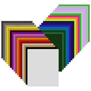 HTV Heat Transfer Vinyl Bundle - 43 Pack 12" x 10" PU Iron on Vinyl for T-Shirt, 32 Assorted Colors HTV Vinyl for Cricut, Silhouette Cameo or Heat Press Machine