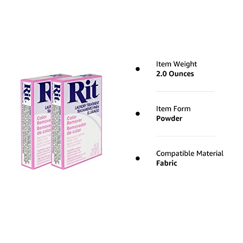 Pack of 2 Rit Dye Laundry Treatment Color Remover