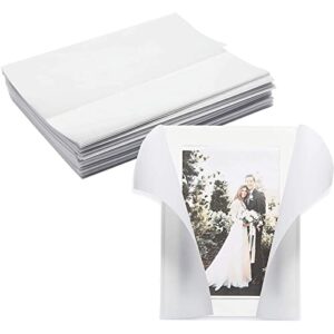 100 Pack Vellum Jackets for 5x7 Invitations, Bulk Transparent Paper Envelope Liners for Wedding Cards