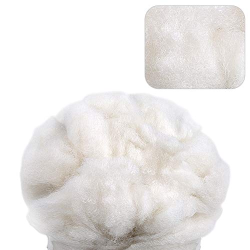 BUTUZE Polyester Fiber, Premium Fiber Fill, High Resilience Fill Fiber, Stuffing for Small Dolls Part Pillow Comforter DIY, 250g/8.8oz, Recyclable