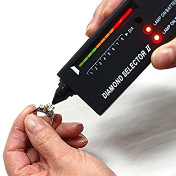 High Accuracy Diamond Tester Professional Diamond Tester Pen Jeweler Tool for Novice and Expert - Diamond Selector II 9V Battery Included(Black Diamond Testers)