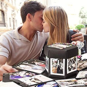 Koogel Explosion Box Set, 17.5 x 16 inch Album Gift Box DIY Creative Popup Surprise Box for Marriage Proposals Boyfriend Birthday Anniversary Valentine's Day, Wedding
