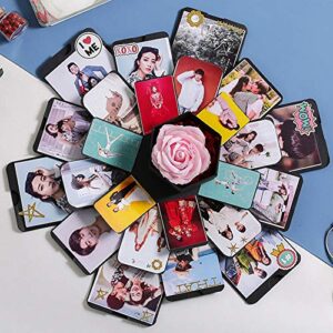 Koogel Explosion Box Set, 17.5 x 16 inch Album Gift Box DIY Creative Popup Surprise Box for Marriage Proposals Boyfriend Birthday Anniversary Valentine's Day, Wedding