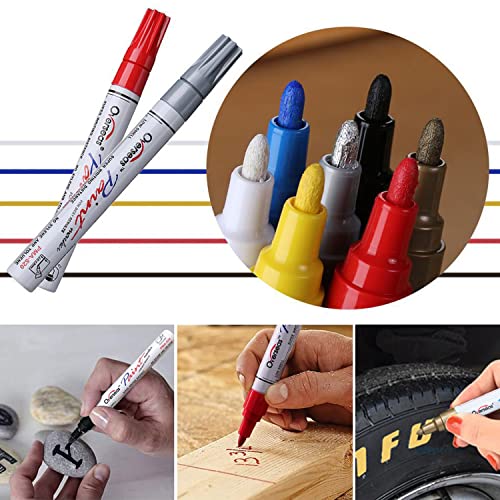 Paint Pens Paint Markers on Almost Anything Never Fade Quick Dry and Permanent, Oil-Based Waterproof Paint Marker Pen Set for Rocks Painting, Wood, Fabric, Plastic, Canvas, Glass, Mugs, DIY Craft