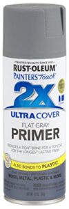 rust-oleum 249088 painter’s touch 2x ultra cover, 12 fl oz (pack of 1), flat gray primer, 12 ounce