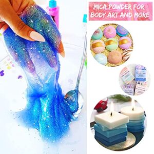 HTVRONT Mica Powder for Epoxy Resin 130g - 26 Colors Shimmery Pigment Powder - Easy to Mix & Natural Resin Mica Powder for Soap Making, Lip Gloss, Bath Bombs