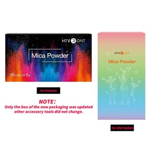 HTVRONT Mica Powder for Epoxy Resin 130g - 26 Colors Shimmery Pigment Powder - Easy to Mix & Natural Resin Mica Powder for Soap Making, Lip Gloss, Bath Bombs