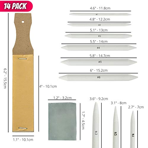 Mr. Pen- Blending Stump, 14 Pack with Art Eraser, Blending Stumps for Drawing, Shading Pencils for Sketching, Blending Pencil, Blending Sticks for Drawing, Blending Tool, Blending Tools for Drawing